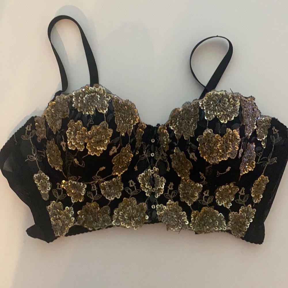 Beaded Gold Bralett